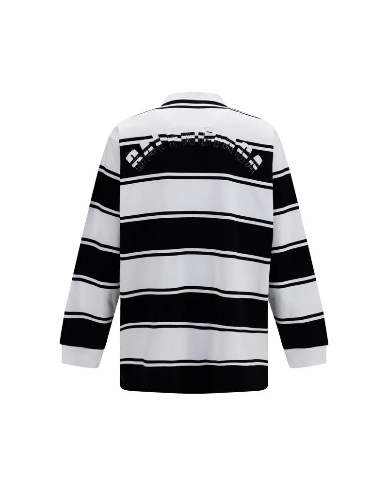Balenciaga Men's White Cotton Polo Shirt White