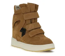 Women's Leather Sneakers Cognac - Black