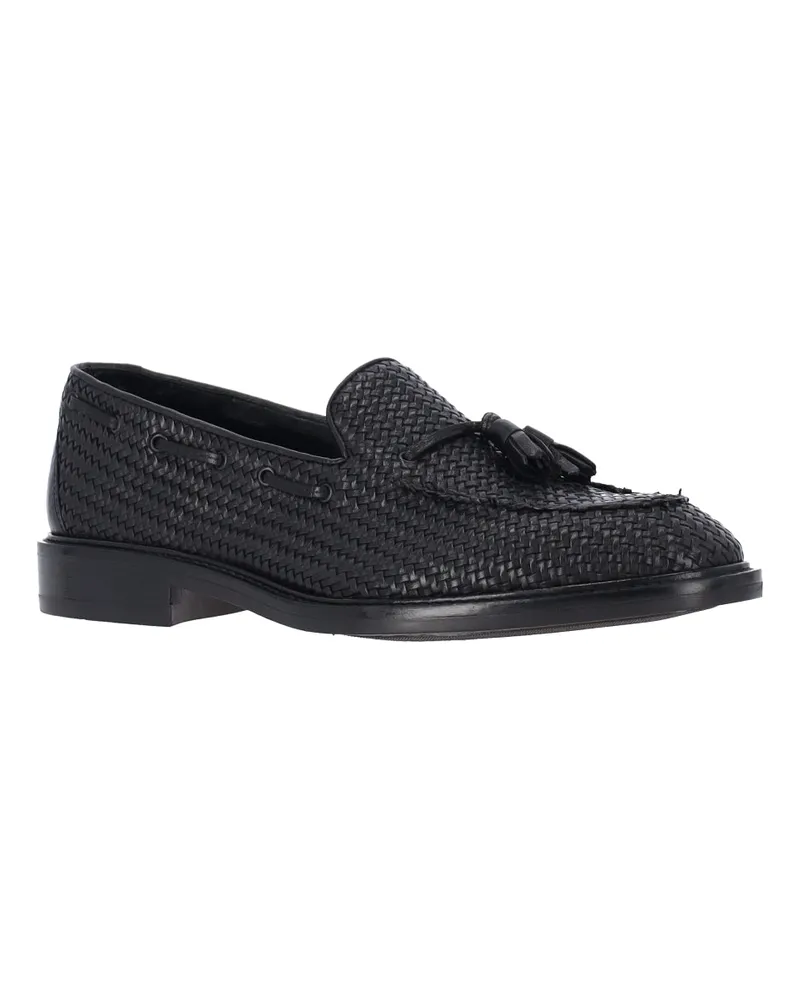 Alexander Hotto Men's Flat Shoes Black Leather Black