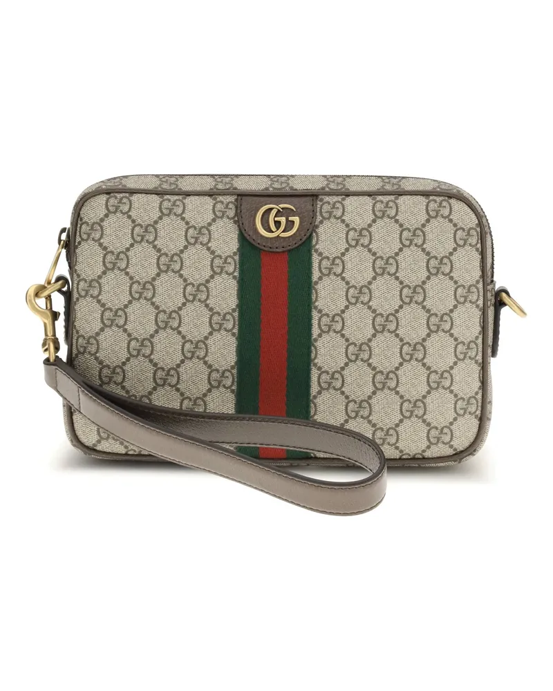 Gucci Men's Shoulder Bag Ophidia Gg Monogram Beige Polyurethane Beige