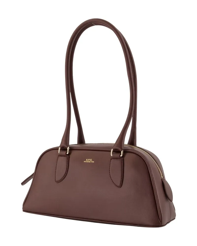 A.P.C. Paloma Leather Shoulder Bag — Burgundy Burgundy
