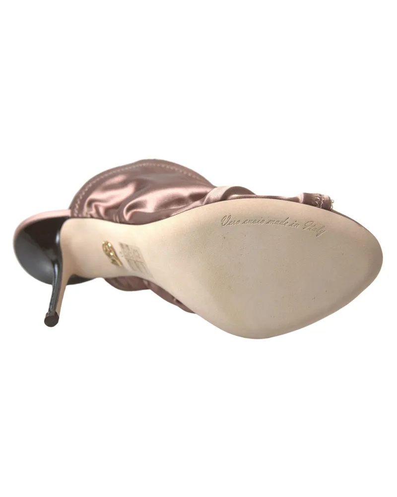 Dolce & Gabbana Women's Slingback Stiletto Brown Nylon Elastane Acetate Brown