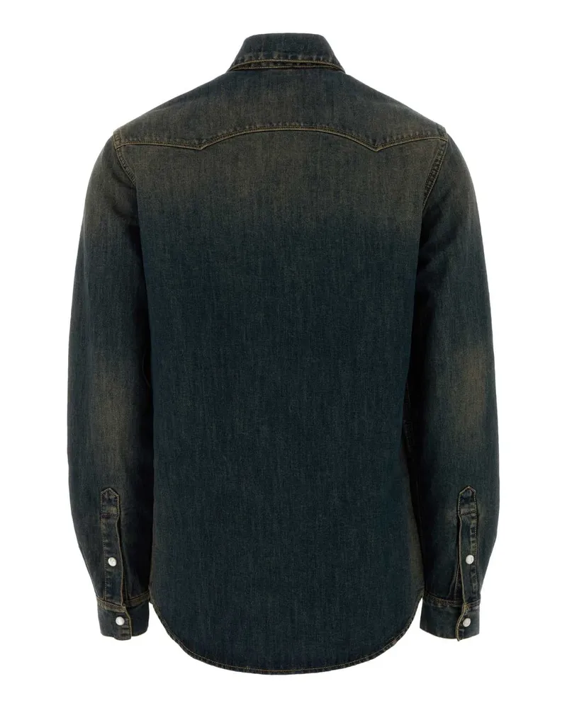 Fendi Western Denim Shirt — Blue Blue