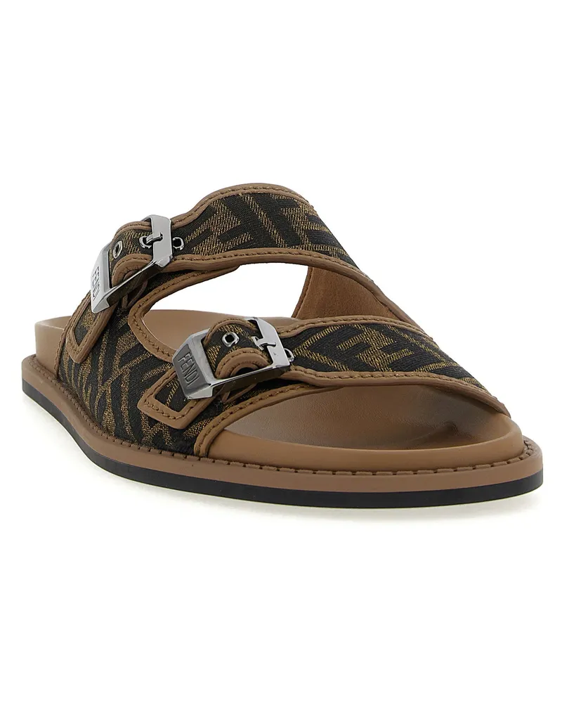 Fendi Feel Sandals — Tan Tan