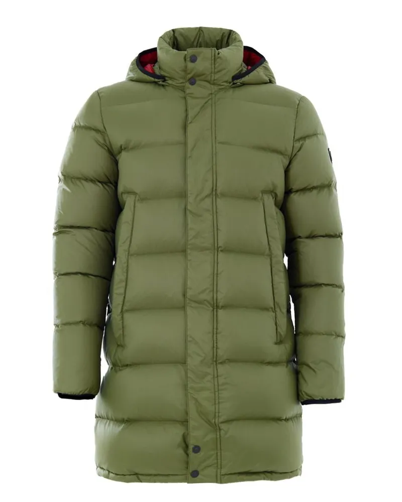 Moose Knuckles Men's Army Nylon Coat Clothing Green
