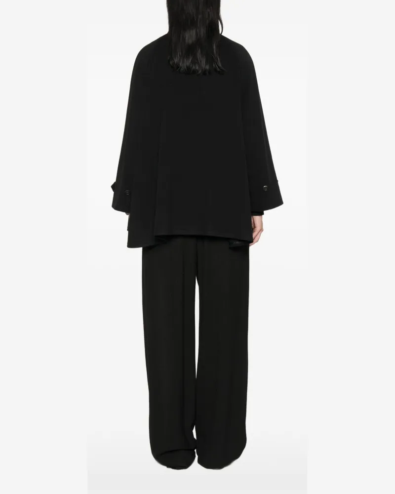 Tagliatore Wool Cape — Black Black