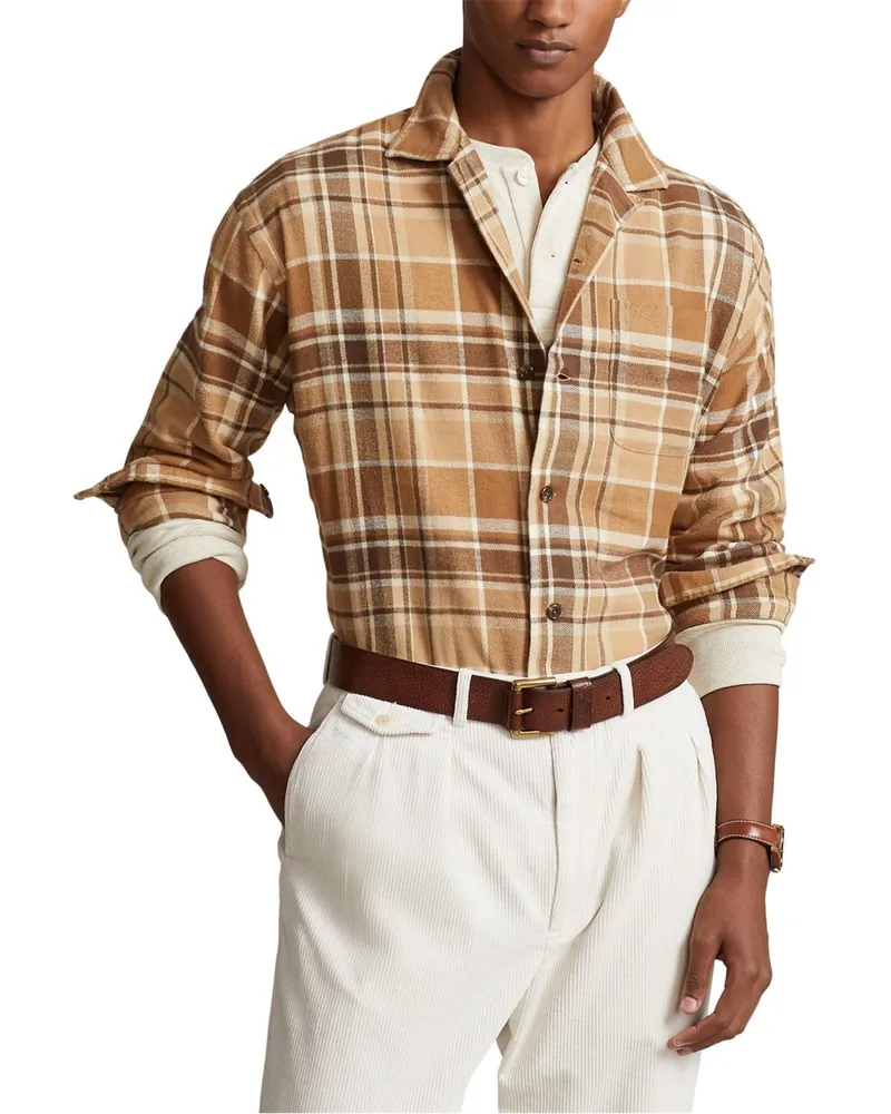 Ralph Lauren Men's Plaid Brushed Cotton Shirt Multiple Colors Clothing > Polo & T-Shirts Multicolor