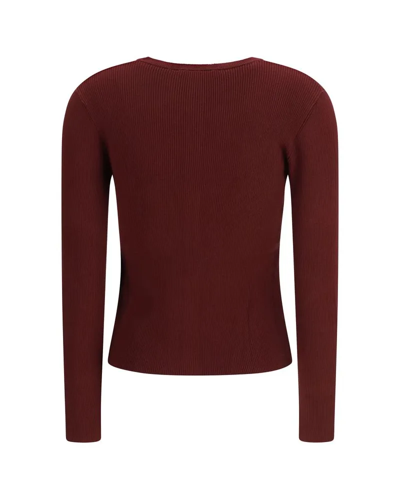 Max Mara Women's Bordeaux Viscose Cardigan Clothing Bordeaux