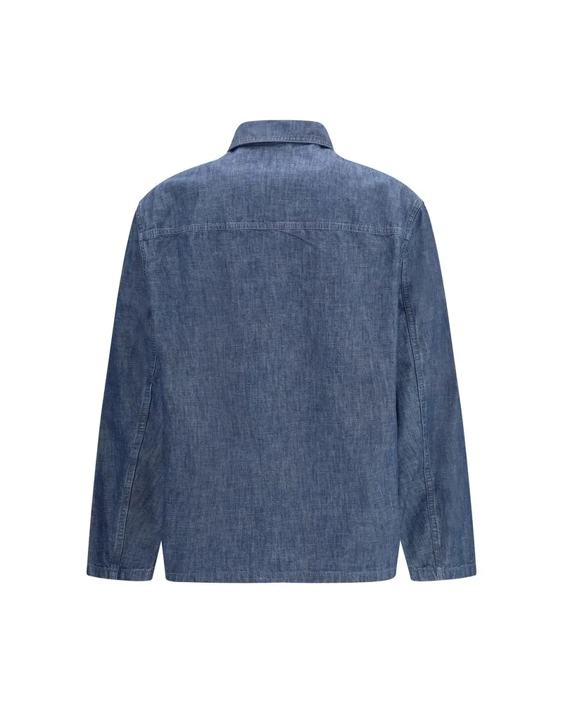 Jil Sander Men's Blue Cotton Denim Jacket Clothing Blue