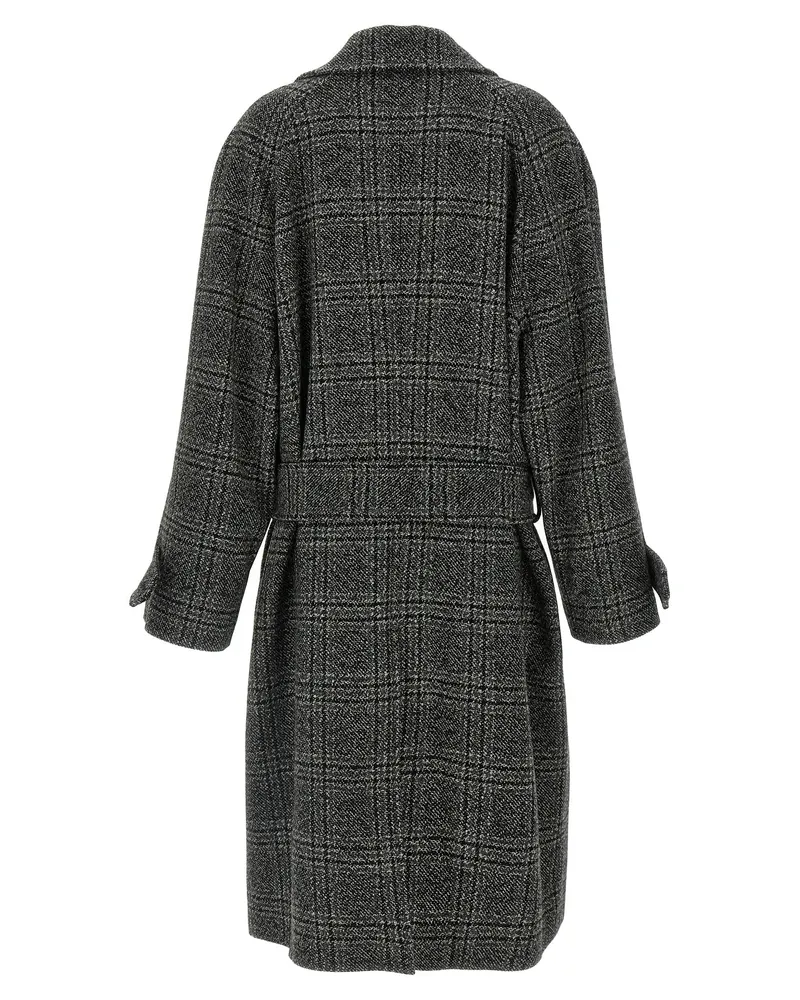 Balenciaga Women's Black Wool Coat Clothing Black