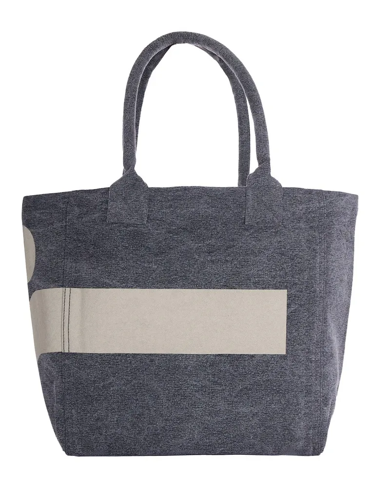 Isabel Marant Women's Tote Bag Yenky Faded Black Cotton Handbags Hand Gray
