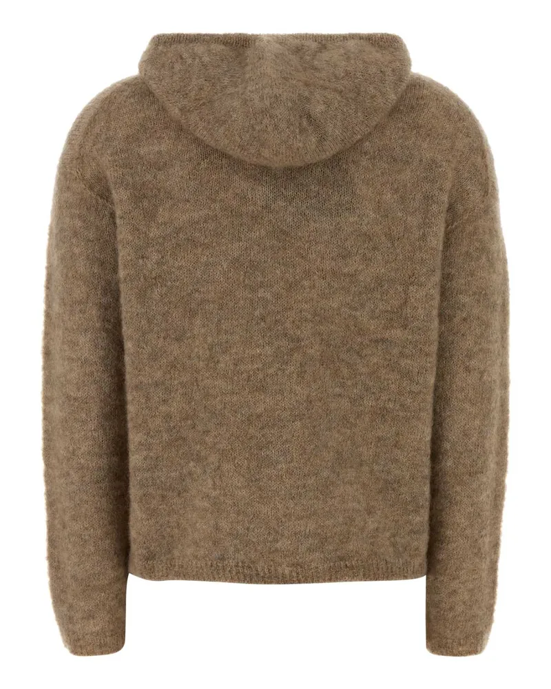 Max Mara Women's Beige Stretch Mohair Blend Attuale Sweater Maglieria Beige