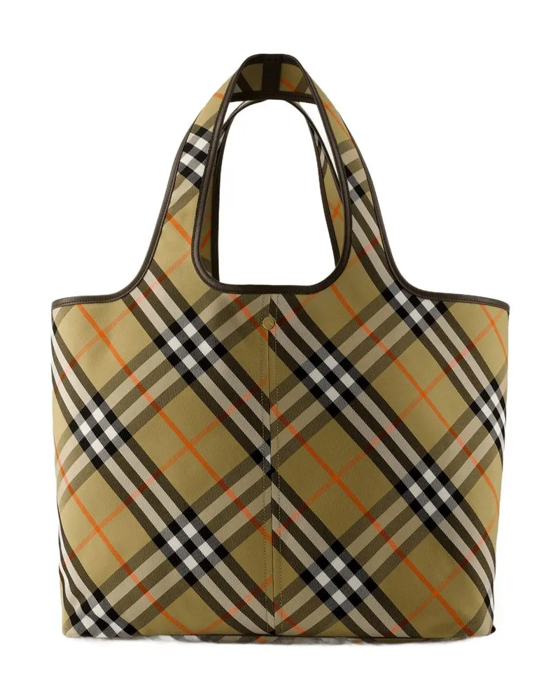 Burberry Women's London Shopper Bag -  Cotton Beige Totes-Shopping-Bags Beige