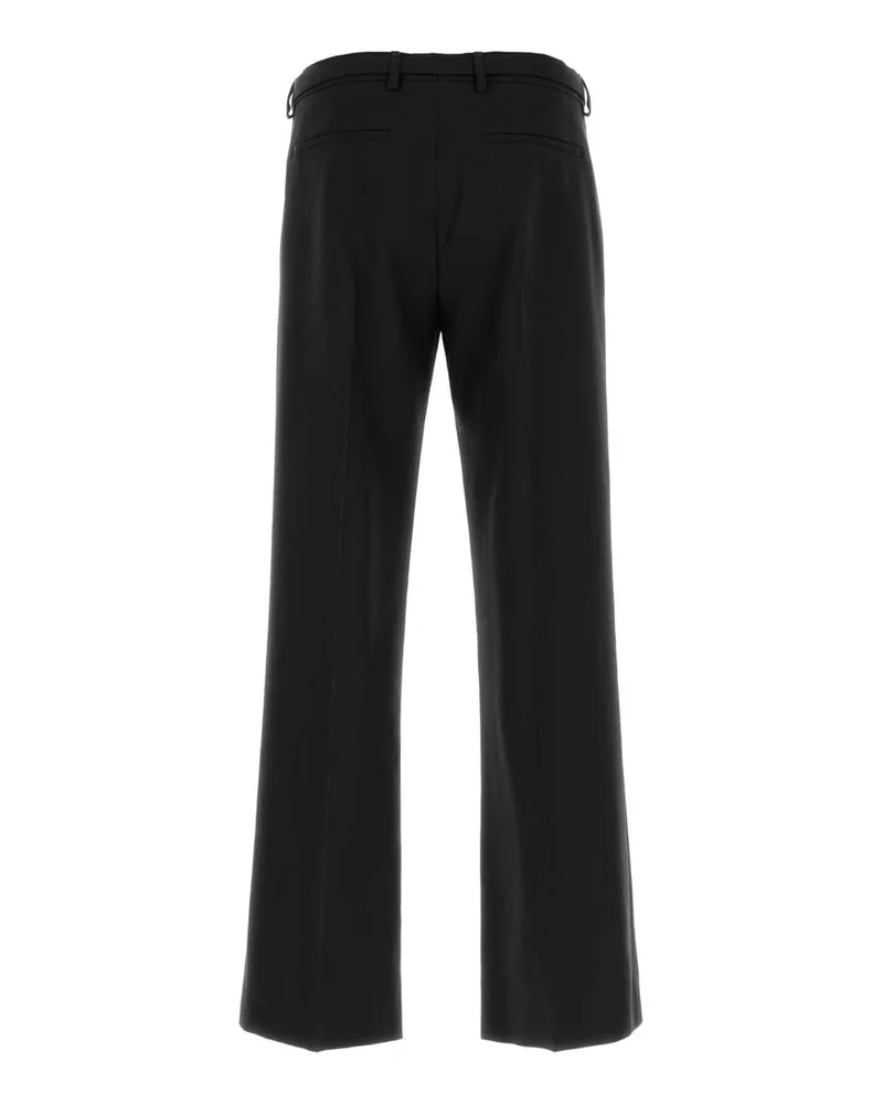 Dries van Noten Men's Black Wool Pant Exterior: Pantaloni Trousers Black