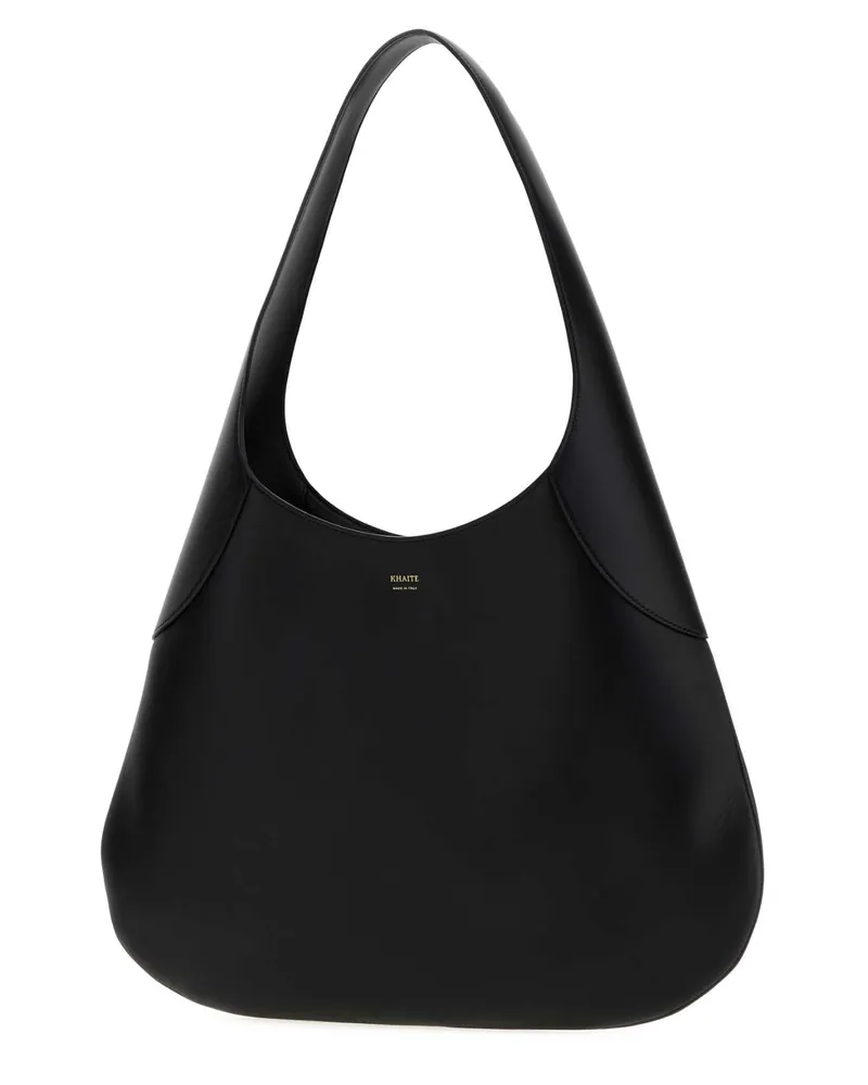KHAITE Women's Black Leather Joan Shopping Bag Borse A Mano Black