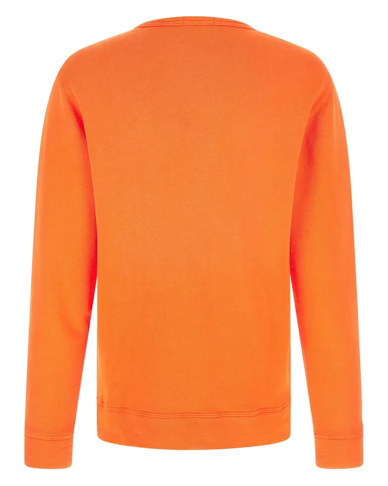 Ralph Lauren Logo-Embroidered Cotton Loopback Sweatshirt — Orange Orange