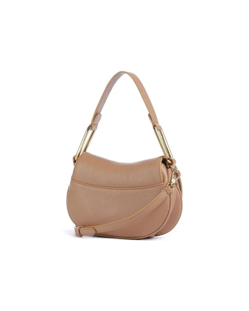 Coccinelle Women's Shoulder Bag Nude Cowhide - Shoulder-Bags Beige