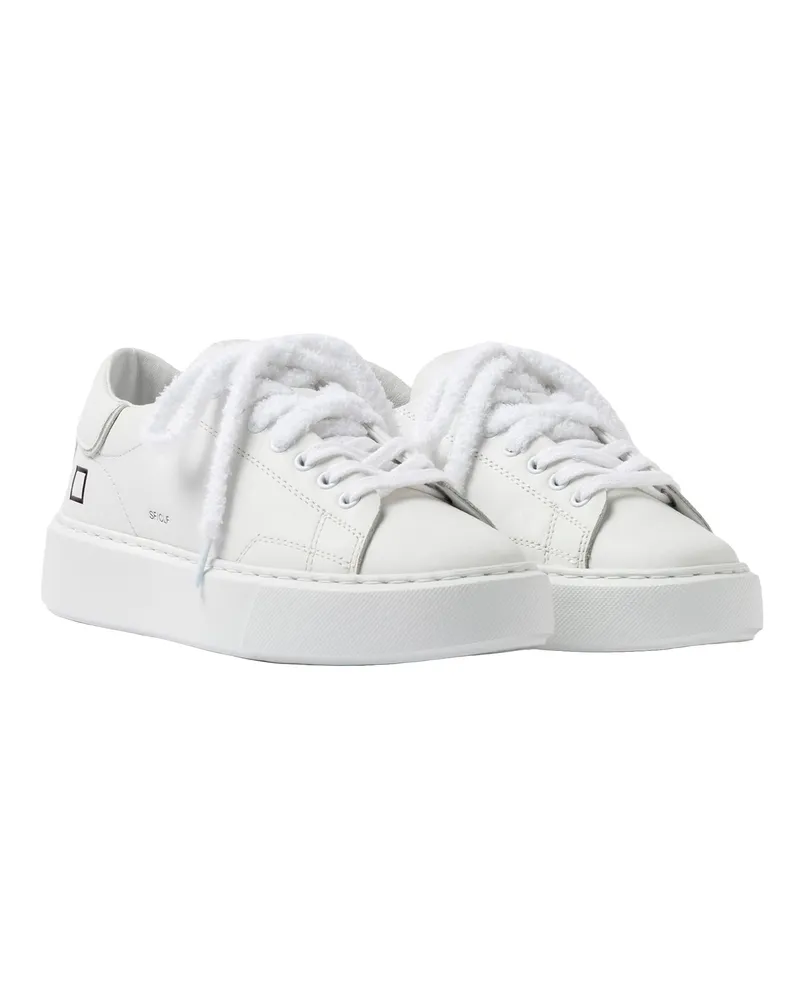 D.A.T.E. Women's Sneakers Sfera Calf White Upper: Cow Leather Trainers White