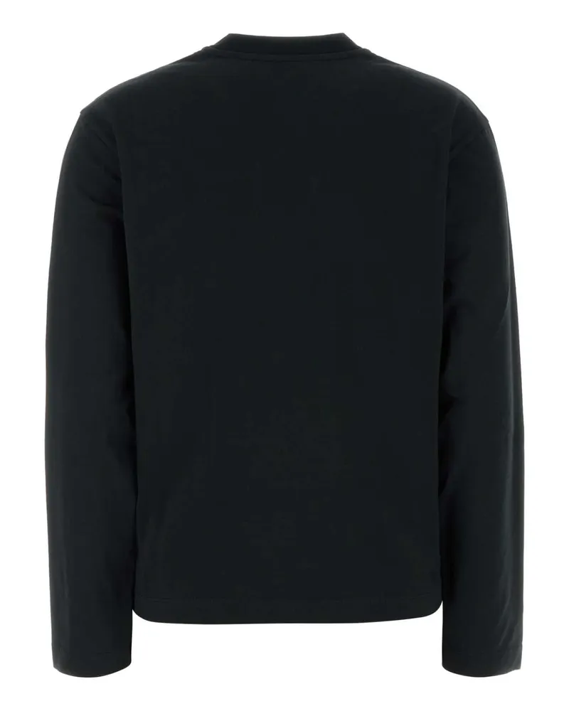 Jil Sander Women's Logo-Embroidered Cotton T-Shirt Black Black