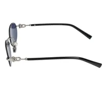 Unisex 0tf3104d Rimless Metal Sunglasses Blue