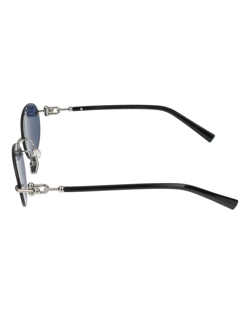 Tiffany & Co. Unisex 0tf3104d Rimless Metal Sunglasses Blue Blue