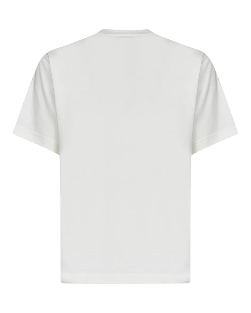 Burberry Men T-Shirt Knight Stamp Check Chalk White Cotton T-Shirts And Polos White