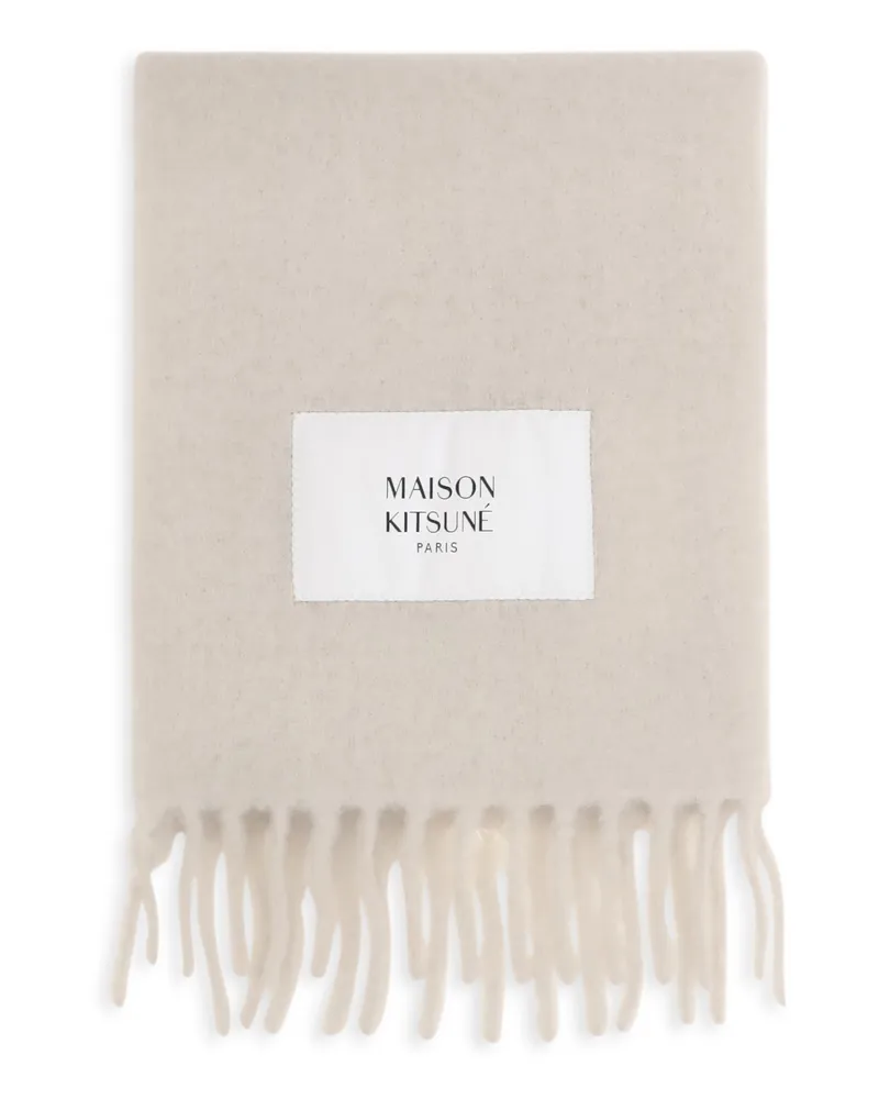 Kitsuné Baby Alpaca Blend Scarf — Beige Beige