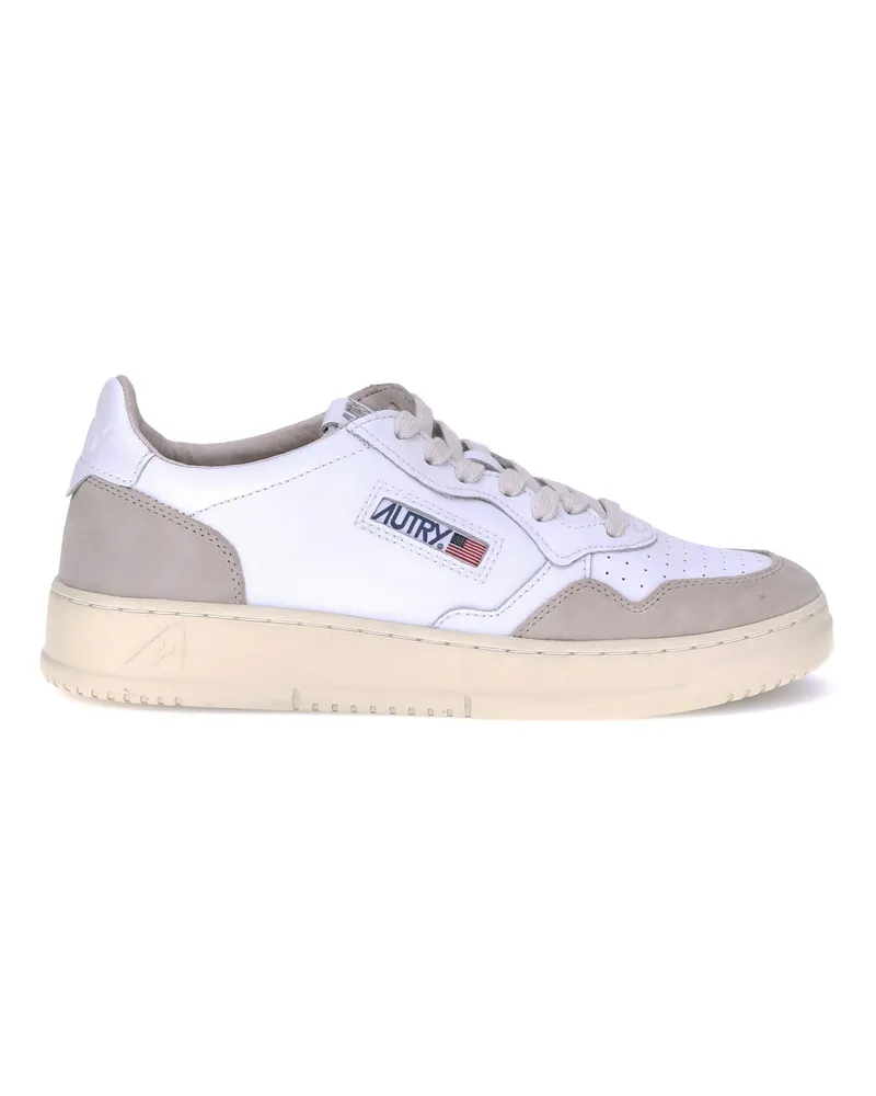 AUTRY Men's Sneakers Medalist Low White Calf Leather Trainers White