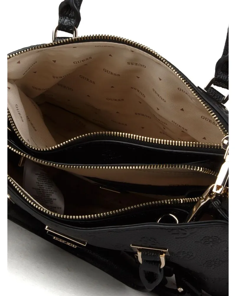 Guess Women's Handbag Black Logo Polyurethane Bags - Satchel-Bags Black