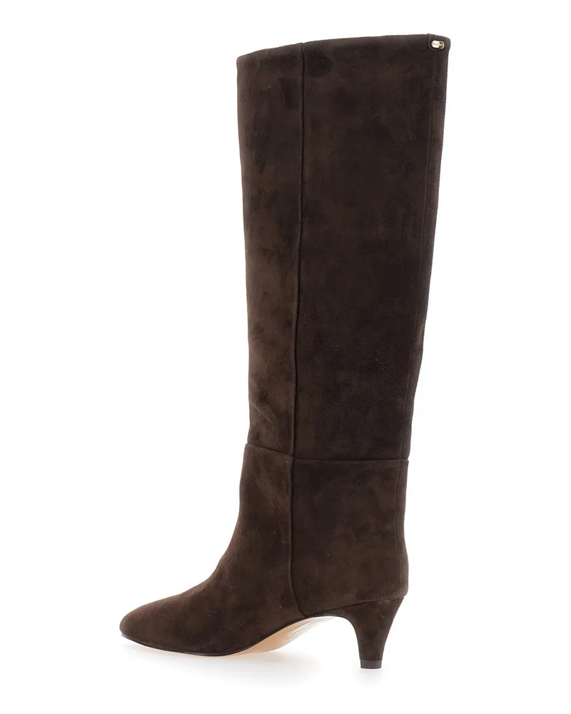 Twin-Set Women's Boots Brown Leather Brown