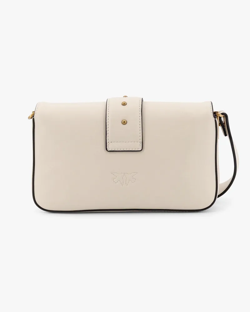 Pinko Women's Leather Shoulder Bag Love One Mini White White
