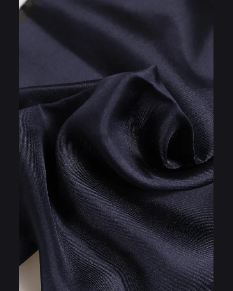 Dolce & Gabbana Blue Dg Crown Silk Square Men Foulard Scarf Blue