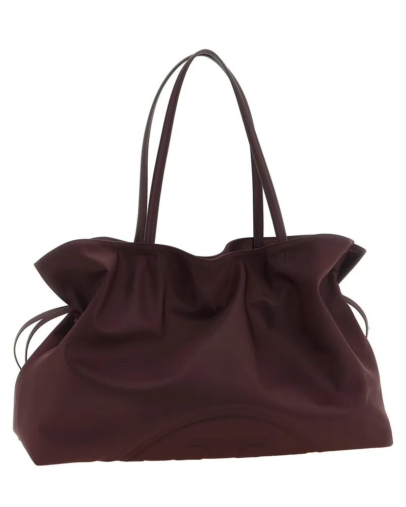 Tory Burch Ella Nylon Shoulder Bag — Burgundy Burgundy