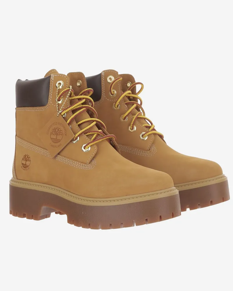 Timberland Women's Boots Stone Street 6 Beige Leather Beige