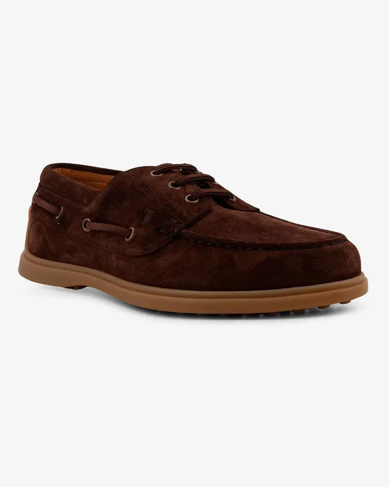 TOD'S Men's Suede Loafers Brown Leather Brown