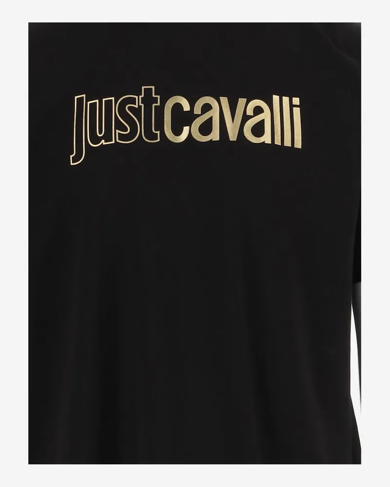 Just Cavalli Men's Cotton T-Shirt Black T-Shirts And Polos Black