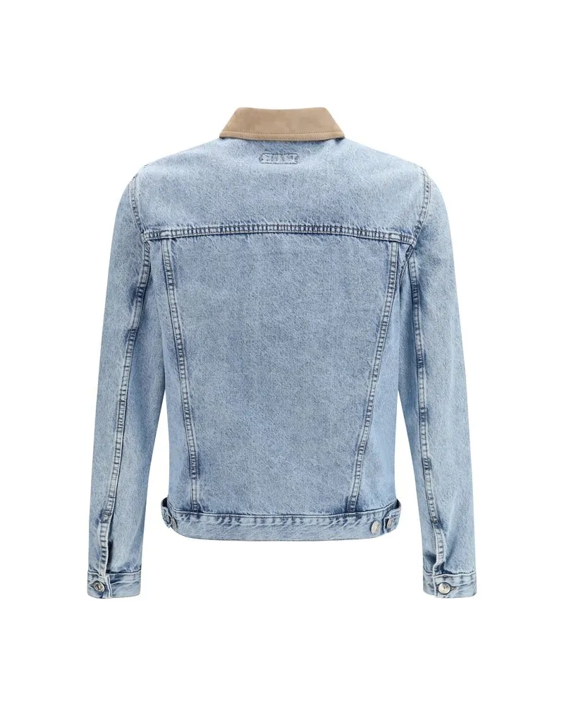 Brunello Cucinelli Men's Blue Cotton Denim Jacket Clothing Blue