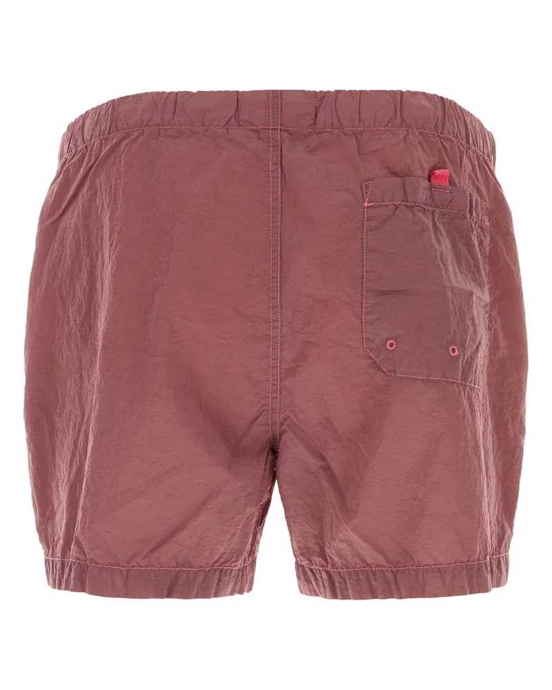 Stone Island Men Dark Pink Nylon Swimming Shorts Pink