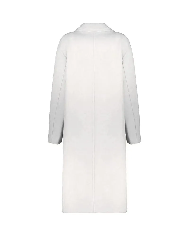 Herno Wool Button-Front Coat — White White
