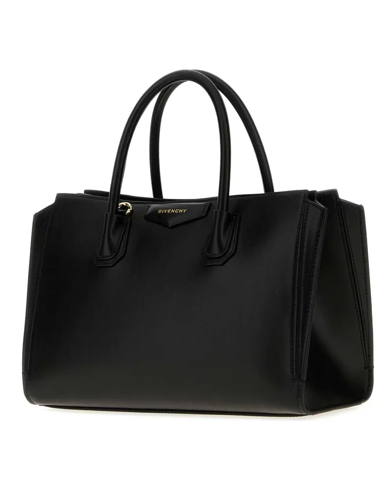 Givenchy Structured Leather Tote Bag — Black Black