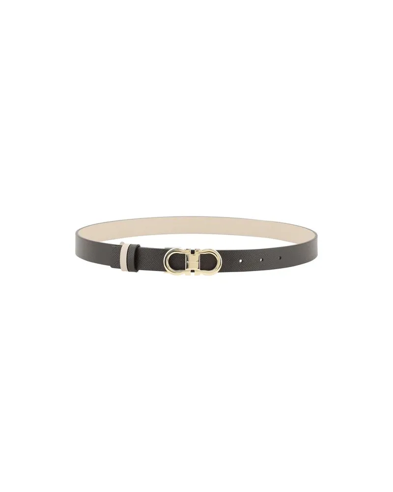 Ferragamo Women's Brown Calf Leather Bos Taurus Regular Belt Brown