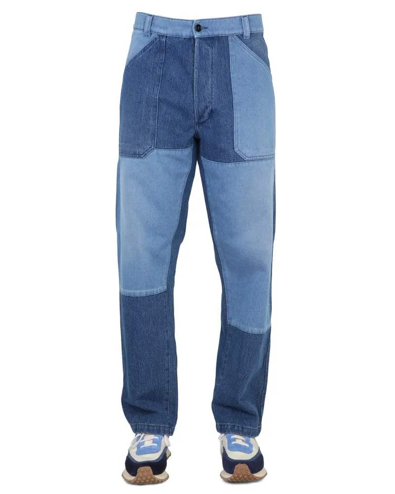 Etro Worker-Style Denim Jeans — Blue Blue