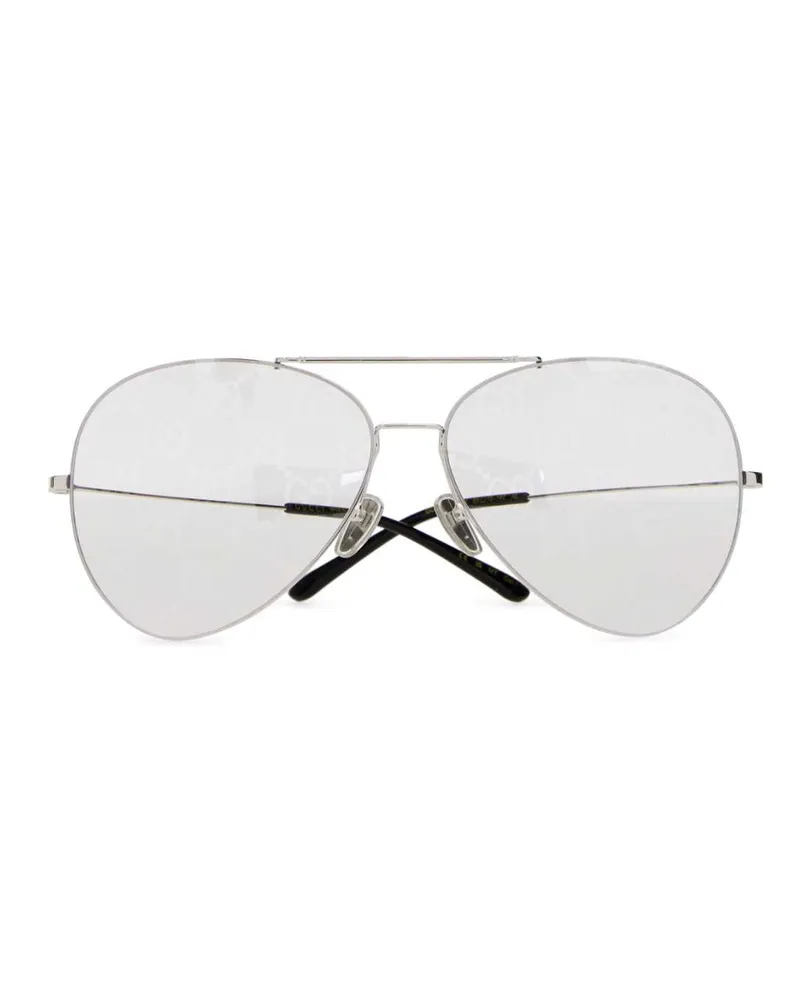 Gucci Men's Silver Metal Sunglasses Silversiltranspgg Occhiali Da Sole Silver