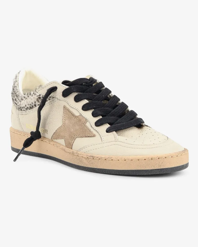 Golden Goose Women's Sneakers Ballstar Leather Beige Trainers Beige