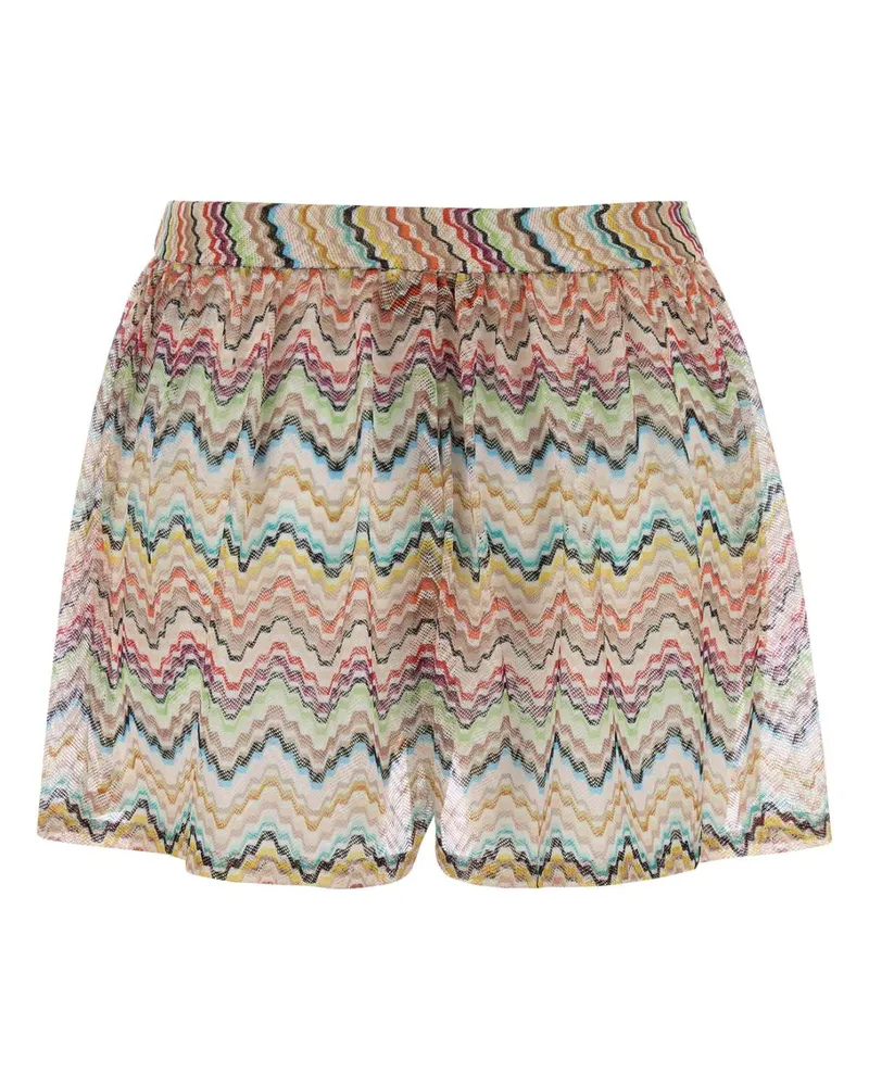 Missoni Embroidered Mesh Shorts — Multicolor Multicolor