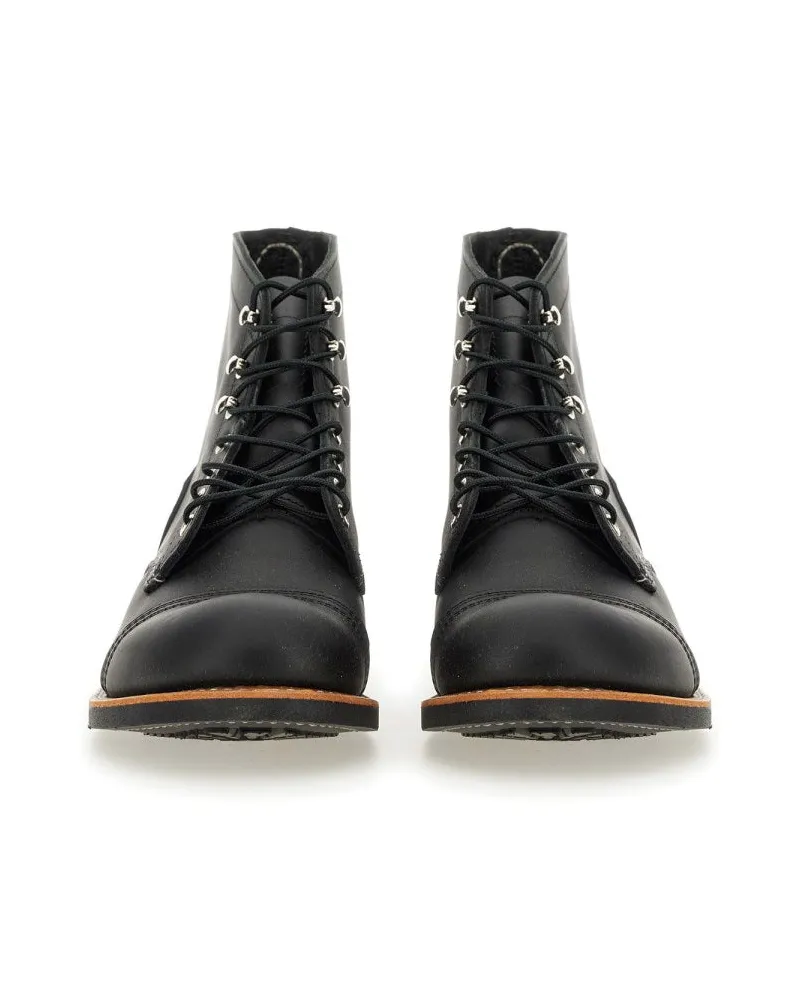 Red Wing Shoes Iron Ranger Ankle Boots — Black Black
