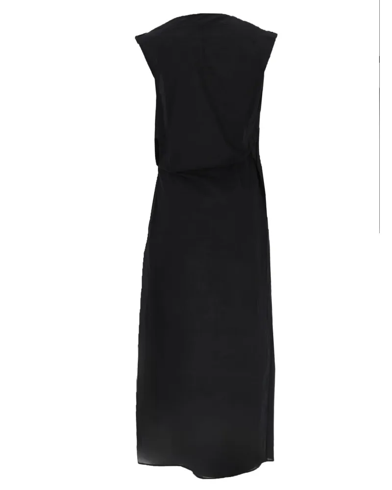 Jacquemus La Robe Drap Midi Dress — Black Black