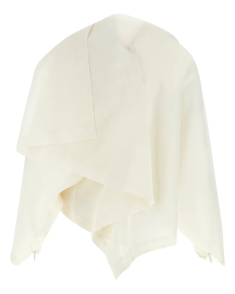 Issey Miyake Women's White Paper Jacket Clothing White