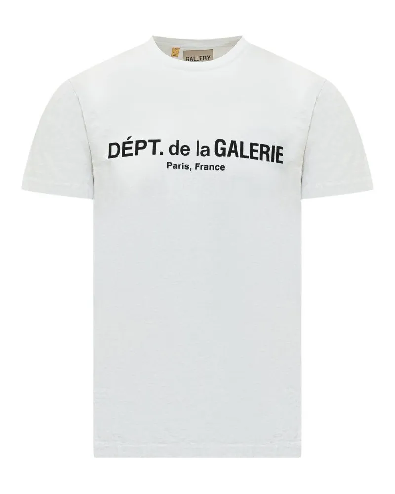GALLERY DEPT. Flocked Logo Cotton T-Shirt — White White