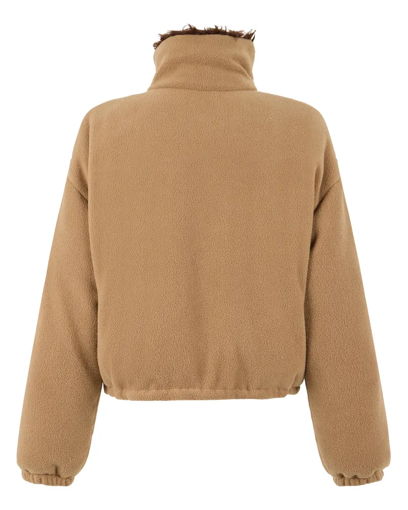 Miu Miu Wool-Blend Puffer Jacket — Beige Beige